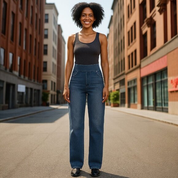 Liverpool Los Angeles Womens Skinny Jeans Size 29 8 High Rise Pull On Stretch De - Picture 5 of 12